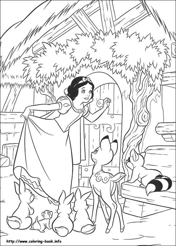 Snow White coloring picture